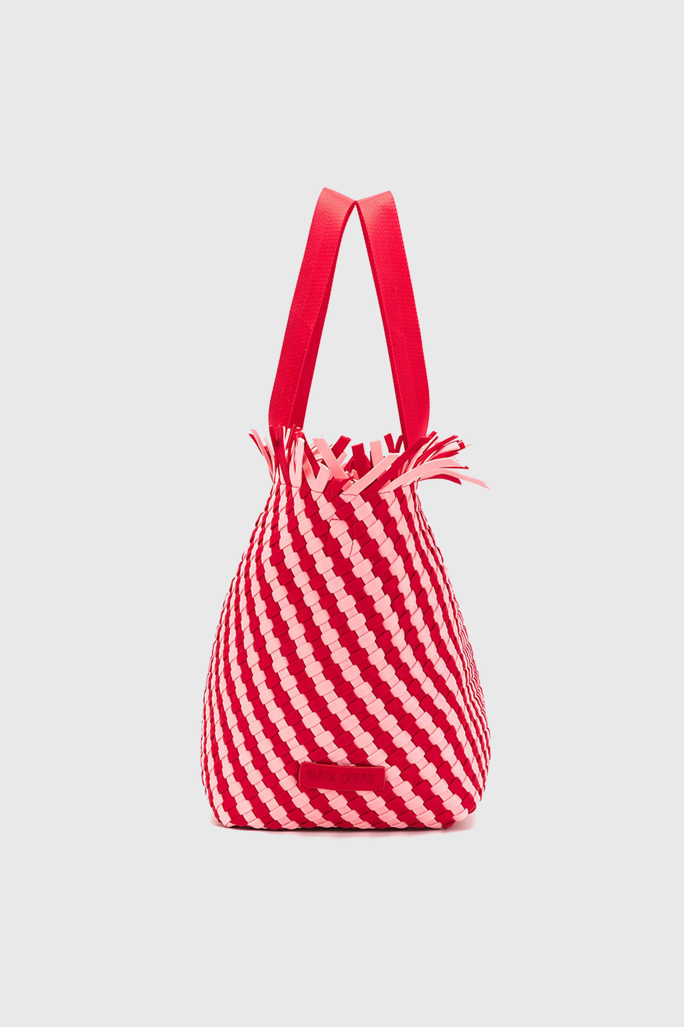 BAHAMA WOVEN TOTE PINK/RED - Image 4