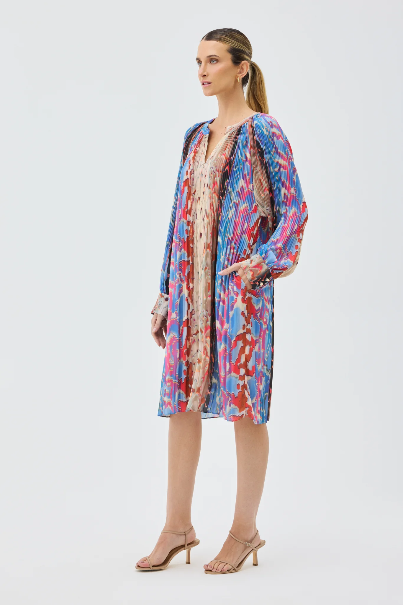 CASCADE PLEATED DRESS - Image 3